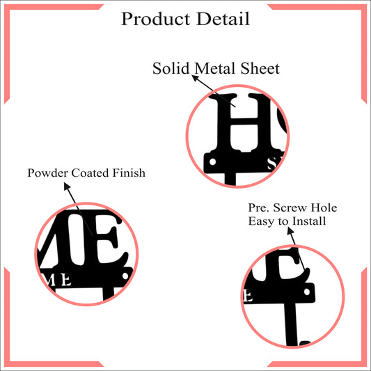 Metal Key Holder for Wall | Metal Key Hanger, Key Hooks | Decorative Key Stand for Home Entrance, Living Room & Office