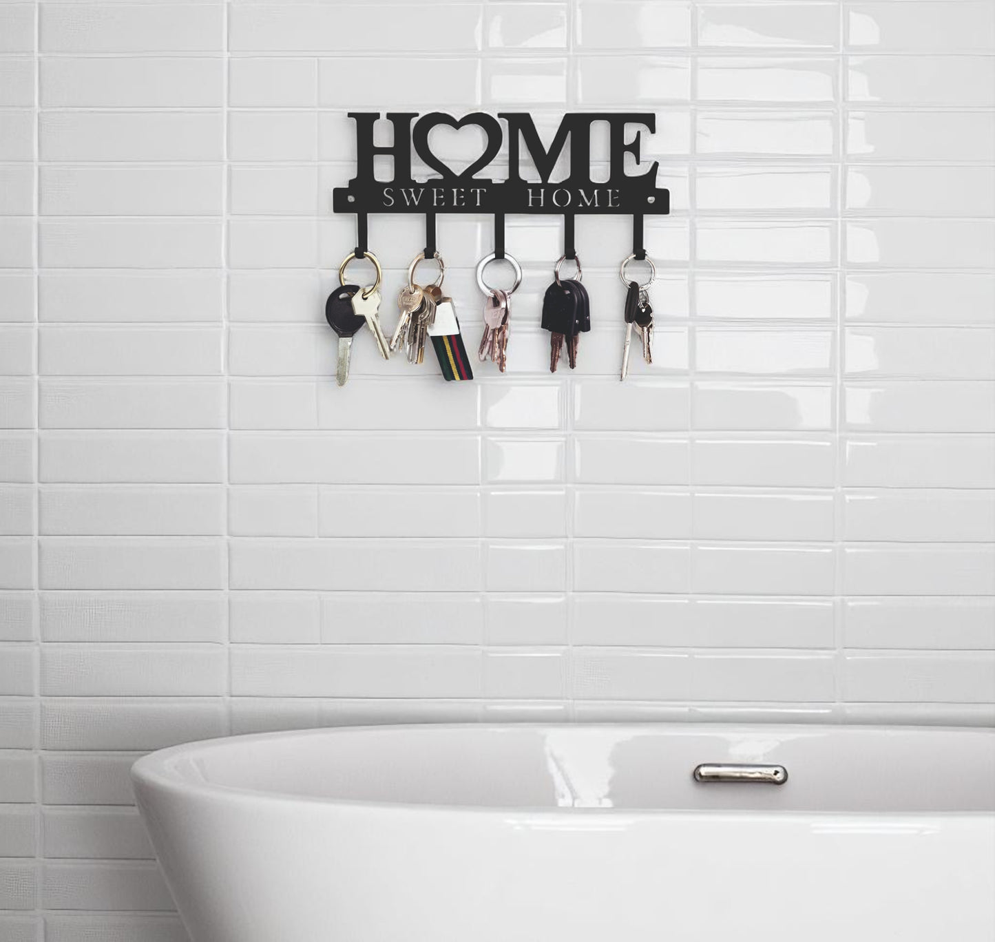 Metal Key Holder for Wall | Metal Key Hanger, Key Hooks | Decorative Key Stand for Home Entrance, Living Room & Office