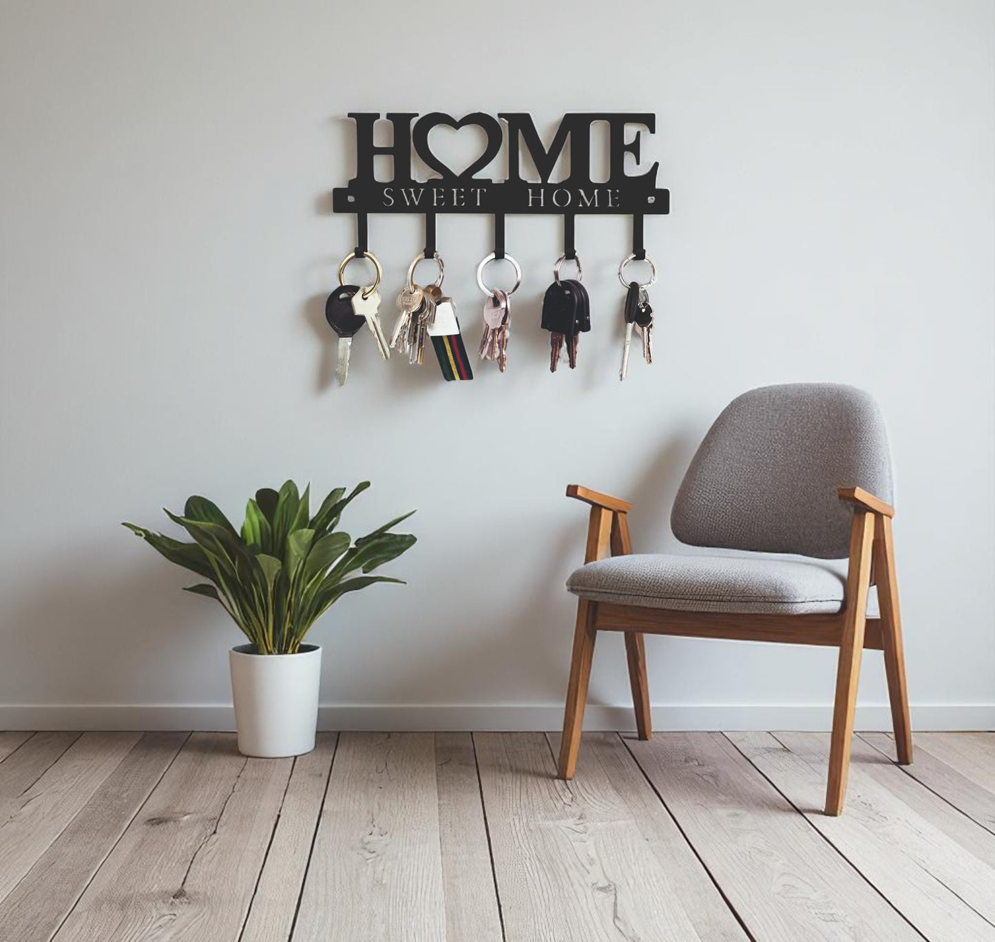 Metal Key Holder for Wall | Metal Key Hanger,  Key Hooks | Decorative Key Stand for Home Entrance, Living Room & Office