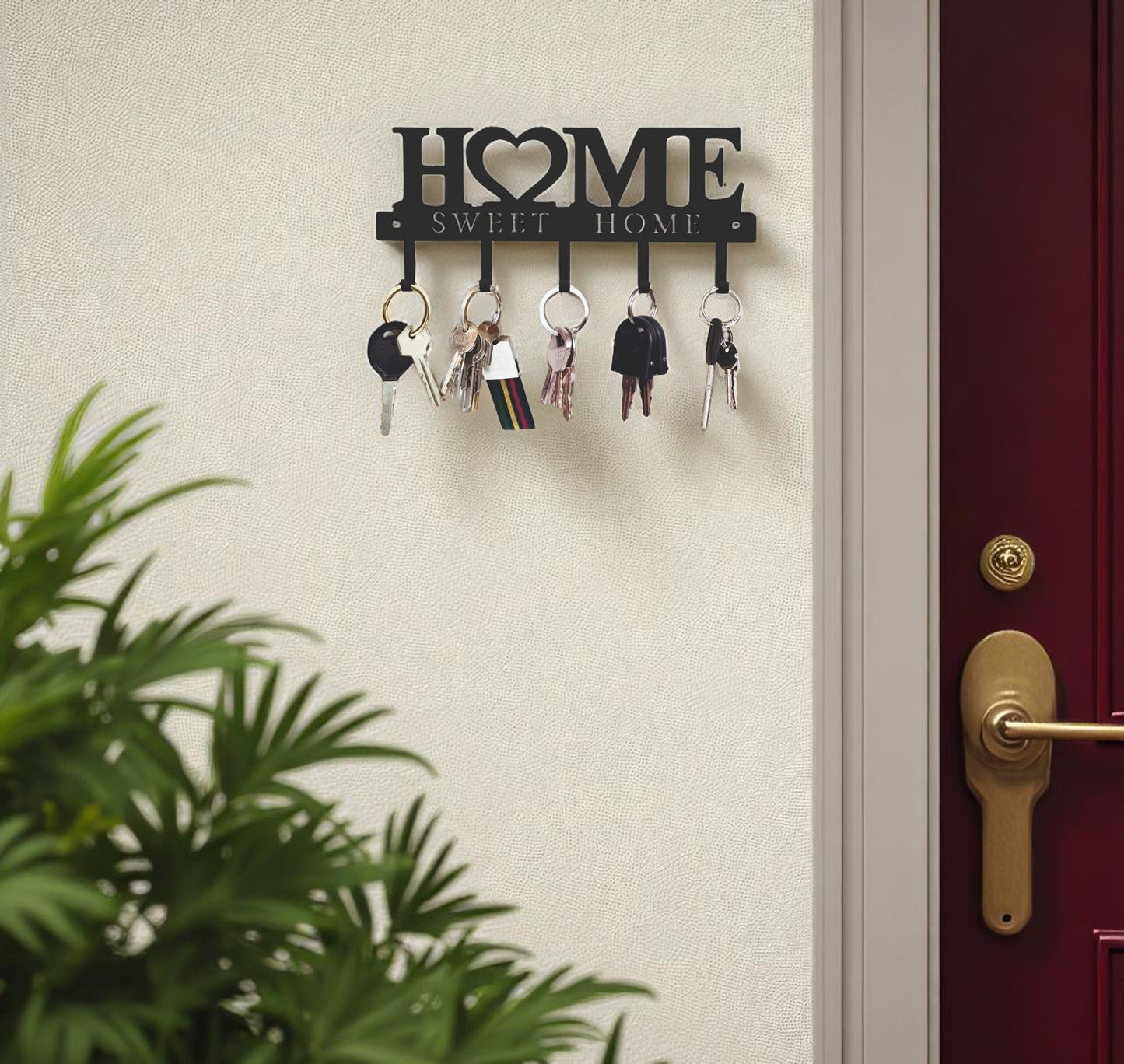 Metal Key Holder for Wall | Metal Key Hanger,  Key Hooks | Decorative Key Stand for Home Entrance, Living Room & Office
